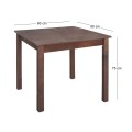 ΤΑVERNA Table 80x80 Impregnation Walnut K/D