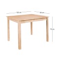 ΤΑVERNA Table 80x120 Impregnation Natural K/D