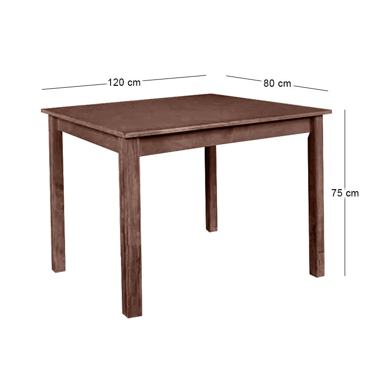 ΤΑVERNA Table 80x120 Impregnation Walnut K/D