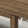 Tolmen Megapap melamine extendable dining table in light walnut 120/170x80x75cm.