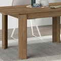 Tolmen Megapap melamine extendable dining table in light walnut 120/170x80x75cm.