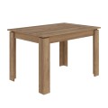 Tolmen Megapap melamine extendable dining table in light walnut 120/170x80x75cm.