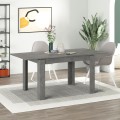 Tolmen Megapap melamine extendable dining table in retro grey 120/170x80x75cm.