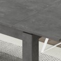 Tolmen Megapap melamine extendable dining table in retro grey 120/170x80x75cm.