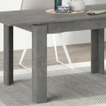 Tolmen Megapap melamine extendable dining table in retro grey 120/170x80x75cm.