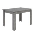 Tolmen Megapap melamine extendable dining table in retro grey 120/170x80x75cm.