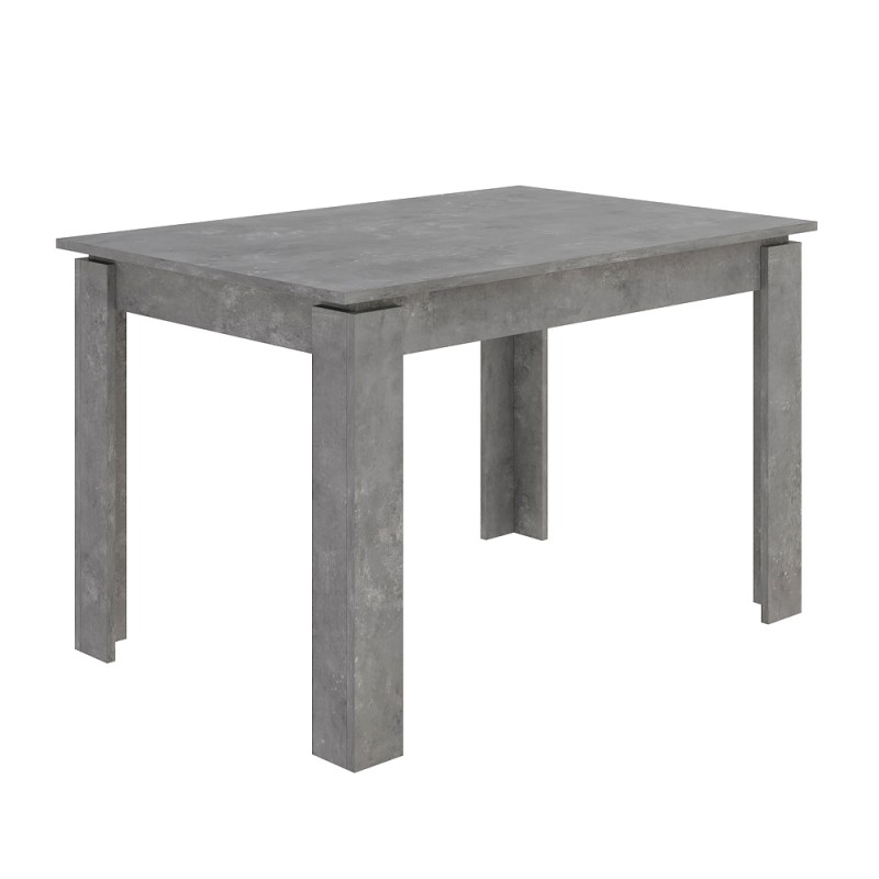 Tolmen Megapap melamine extendable dining table in retro grey 120/170x80x75cm.