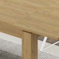 Tolmen Megapap melamine extendable dining table in sapphire oak 120/170x80x75cm.
