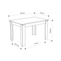 Tolmen Megapap melamine extendable dining table in sapphire oak 120/170x80x75cm.
