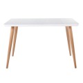 UNION Table 120x70cm Natural Paint/Glass White