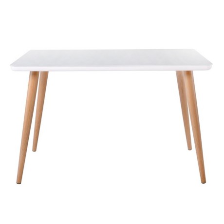 Τραπέζι Union μέταλλο - γυαλί χρώμα φυσικό - milky white 130x80x75εκ.
