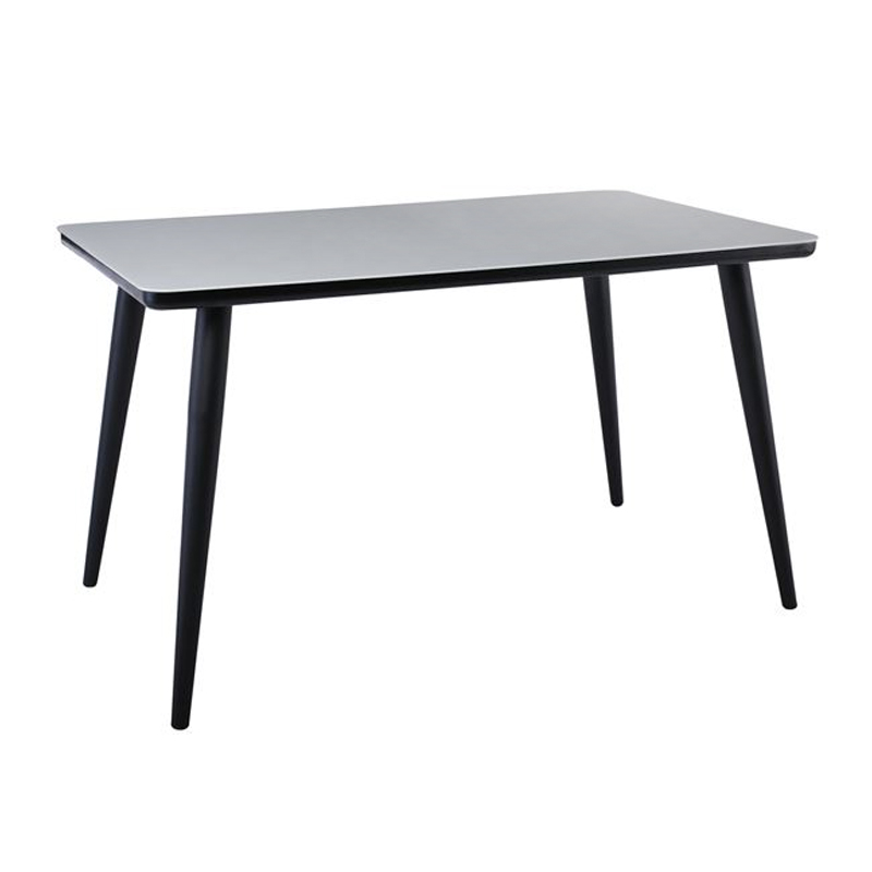 UNION Table 120x70cm Black Paint/Glass White