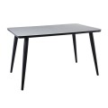 UNION Table 130x80cm Black Paint/Glass White