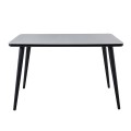 UNION Table 130x80cm Black Paint/Glass White