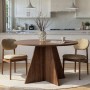 Virela Megapap melamine dining table in walnut color Ø120x75cm.