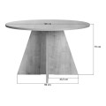 Virela Megapap melamine dining table in walnut color Ø120x75cm.