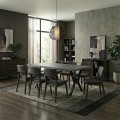Walter Megapap Mdf/metallic table in dark grey concrete color 200x100x75cm.