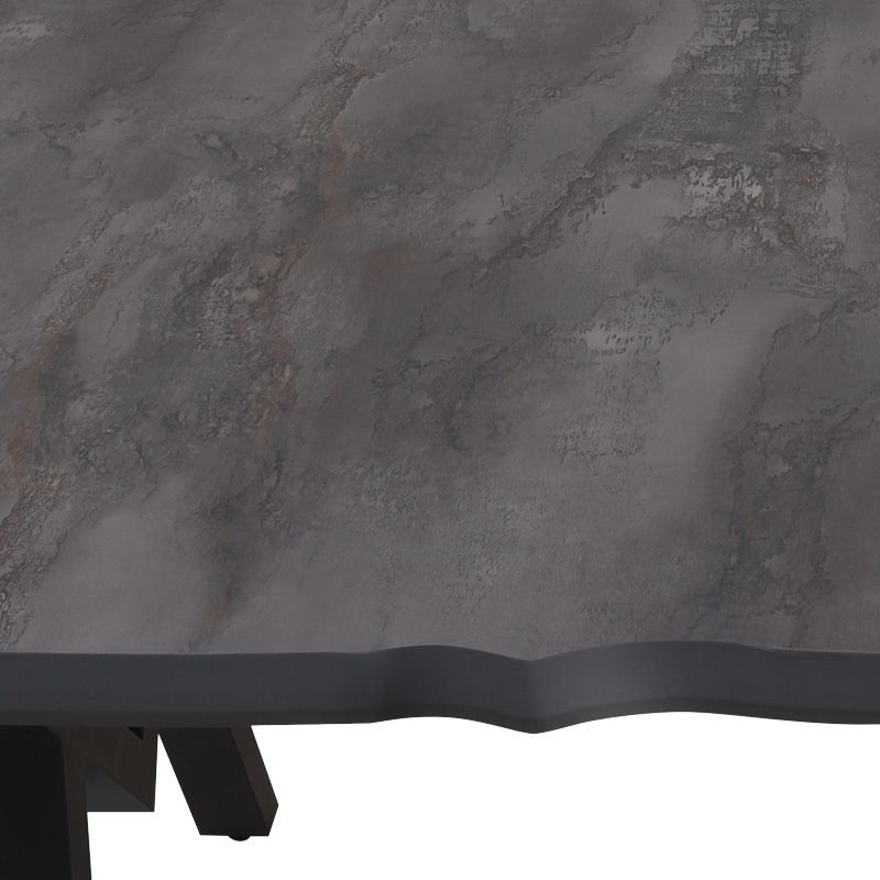 Walter Megapap Mdf/metallic table in dark grey concrete color 200x100x75cm.