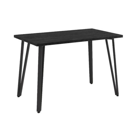 Xana Megapap melamine - metal dining table in black wood color 120x70x77,5cm.