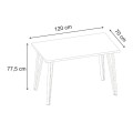 Τραπέζι Xana Megapap χρώμα black wood 120x70x77,5εκ.
