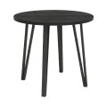 Τραπέζι Xana Megapap χρώμα black wood Ø90x77,5εκ.