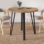 Xana Megapap melamine - metal dining table in sepet oak color Ø90x77,5cm.