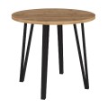 Xana Megapap melamine - metal dining table in sepet oak color Ø90x77,5cm.