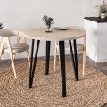 Xana Megapap melamine - metal dining table in travertine color Ø90x77,5cm.
