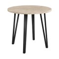 Xana Megapap melamine - metal dining table in travertine color Ø90x77,5cm.