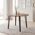 Zeno Megapap melamine - metal dining table in acacia color Ø110x73,5cm.