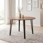 Zeno Megapap melamine - metal dining table in acacia color Ø110x73,5cm.