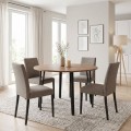Zeno Megapap melamine - metal dining table in acacia color Ø110x73,5cm.