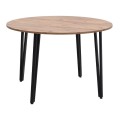 Zeno Megapap melamine - metal dining table in acacia color Ø110x73,5cm.