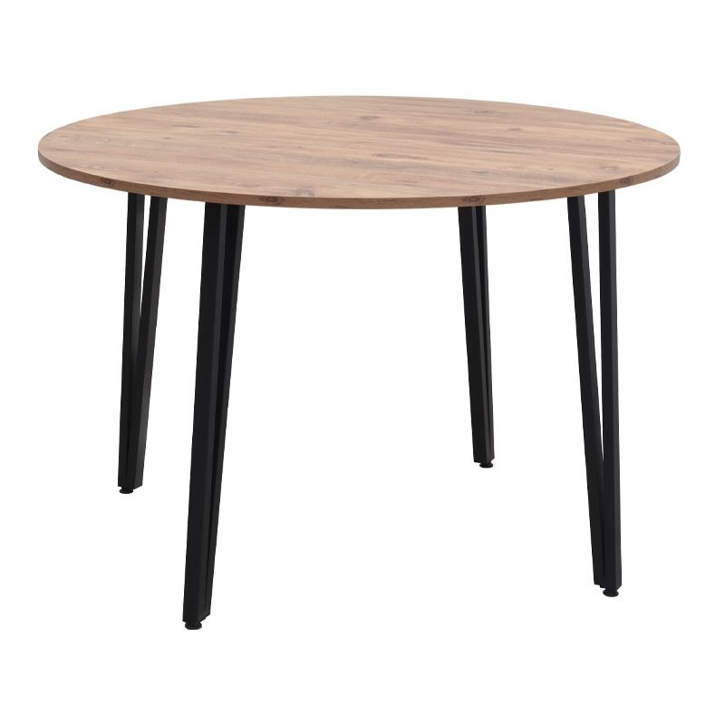 Zeno Megapap melamine - metal dining table in acacia color Ø110x73,5cm.