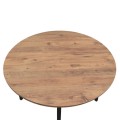 Zeno Megapap melamine - metal dining table in acacia color Ø110x73,5cm.
