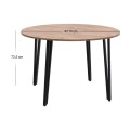 Zeno Megapap melamine - metal dining table in acacia color Ø110x73,5cm.