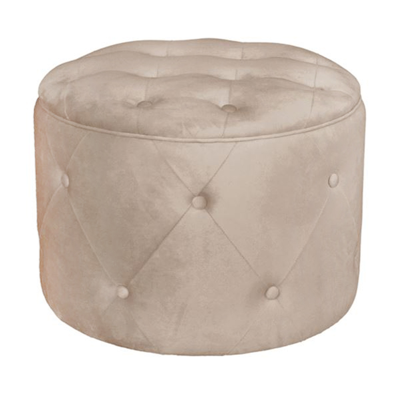 TRAVIS Storage Stool Velure Cappuccino Fabric