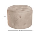 TRAVIS Storage Stool Velure Cappuccino Fabric