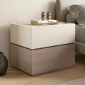 VANITY Bedside 2-Drawers 60x40x45cm Sonoma Oak/Cream
