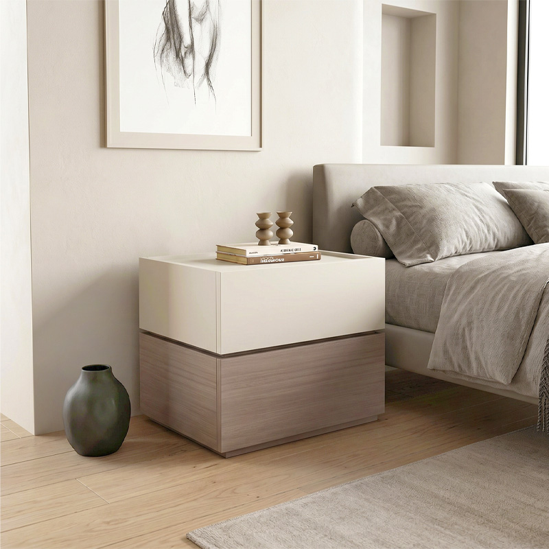 VANITY Bedside 2-Drawers 60x40x45cm Sonoma Oak/Cream