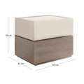 VANITY Bedside 2-Drawers 60x40x45cm Sonoma Oak/Cream