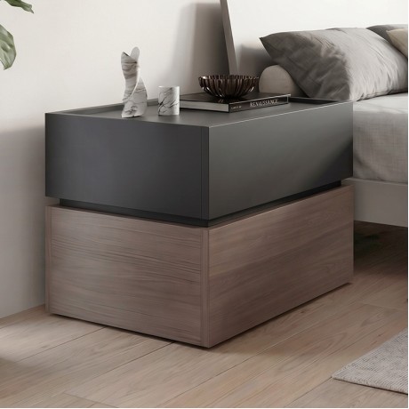 VANITY Bedside 2-Drawers 60x40x45cm Sonoma Oak/Grey