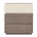 VANITY Bedside 3-Drawers 60x40x66cm Sonoma Oak/Cream
