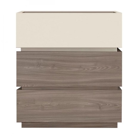 VANITY Bedside 3-Drawers 60x40x66cm Sonoma Oak/Cream