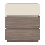 VANITY Bedside 3-Drawers 60x40x66cm Sonoma Oak/Cream