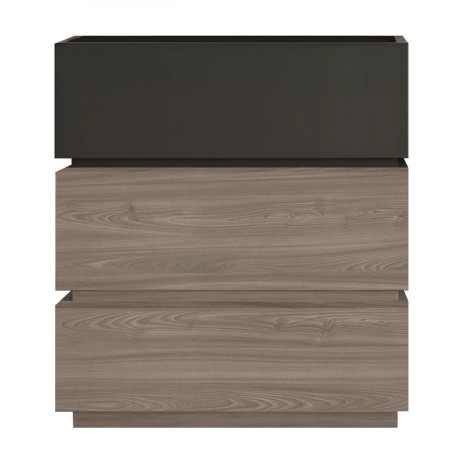 VANITY Bedside 3-Drawers 60x40x66cm Sonoma Oak/Grey
