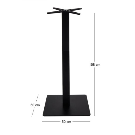 PRATO-R BAR 50x50cm Steel Base H109cm (adjustable feet)