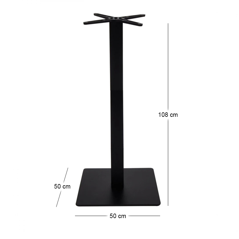 PRATO-R BAR 50x50cm Steel Base H109cm (adjustable feet)