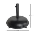 CONCRETE Umbrella Base-35kg, Black (with castors)