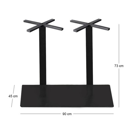 PRATO-R 90x45cm Steel Base H73cm (adjustable feet)
